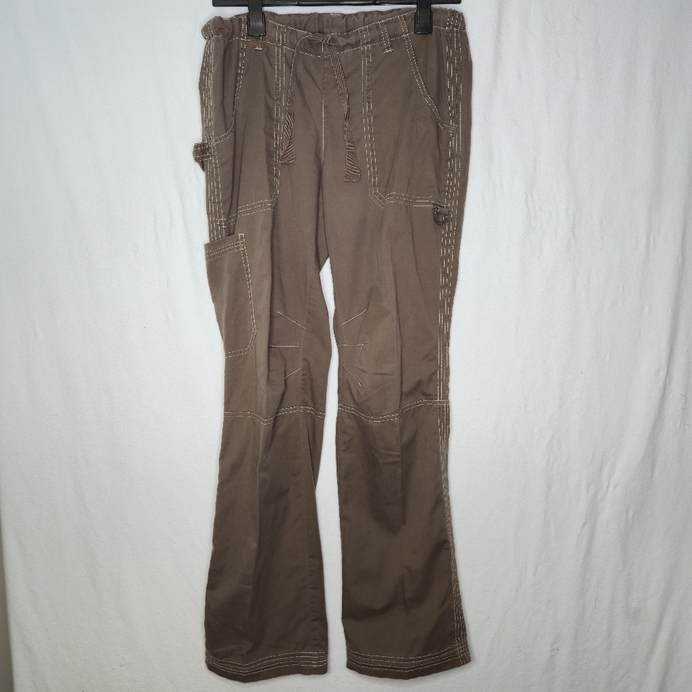 Koi By Kathy Peterson Ladies Scrub Uniform Pants Brown Size Small Tall